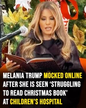 Melania Trump mocked online after she is seen ‘struggling to read Christmas book’ at Children’s Hospital