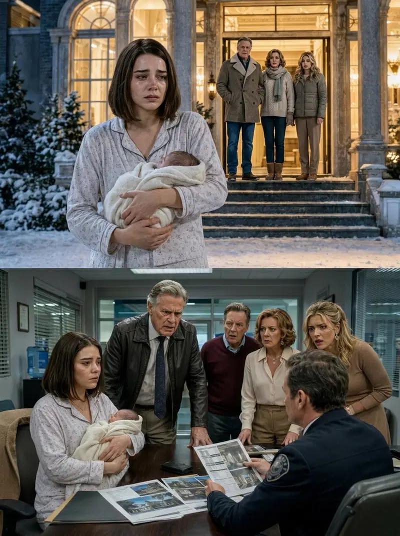 I walked through freezing snow with my newborn because my parents said we were broke. Suddenly, my wealthy grandpa pulled up. “Why aren’t you driving the Mercedes