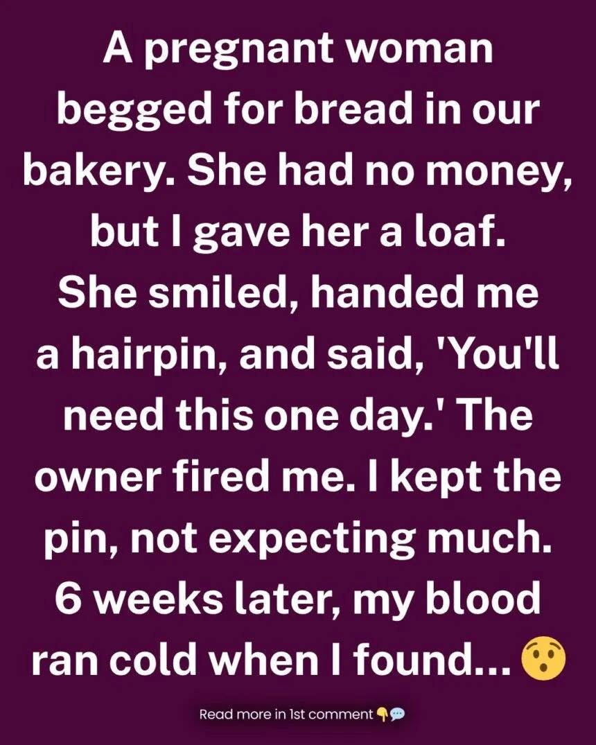 She Was Pregnant and Asked for a Piece of Bread… I Never Expected What She Left Behind
