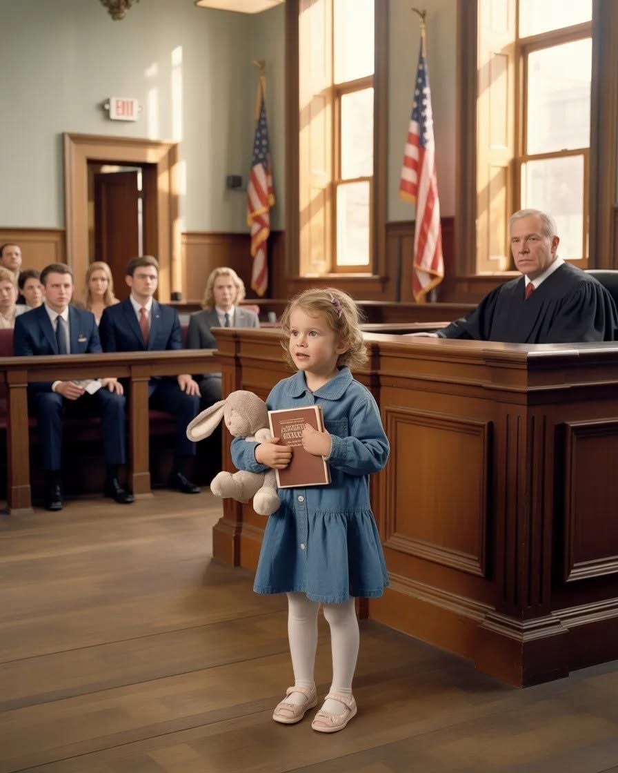 At our divorce hearing, my husband seemed calm as his lawyer painted me as unstable—until my 7-year-old daughter stood up and played a video